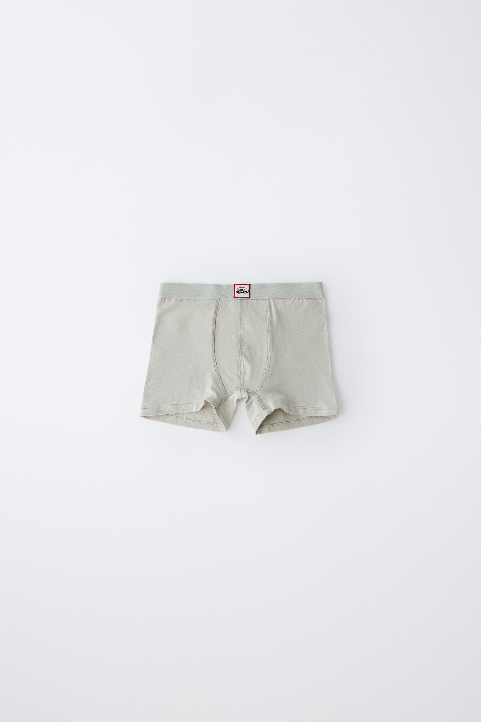 AGES 6-14 / FIVE-PACK OF LABELED BOXERS
